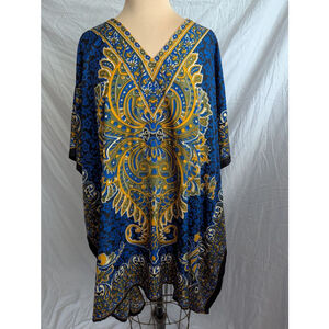 VTG Kimono Kaftan Cover Up Beach Dress Resortwear Boho Festival Lagenlook Beachy